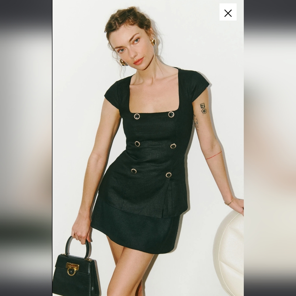 Reformation Meela linen top